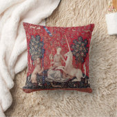『レディー・アンド・ユニコーン中世タペストリーの光景』 クッション (ブランケット)