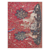 『レディー・アンド・ユニコーン中世タペストリーの光景』 テーブルクロス (正面)