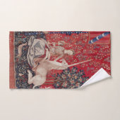 『レディー・アンド・ユニコーン中世タペストリーの光景』 バスタオルセット (ハンドタオル)