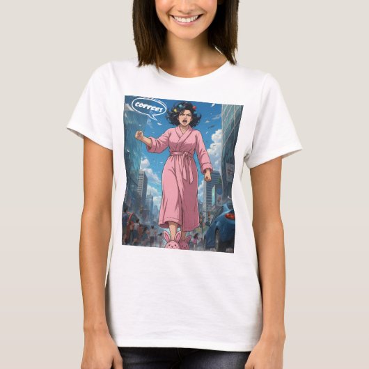 レディー・ウォンツ・コーヒー Tシャツ (正面)