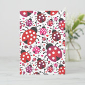 レディー·バグ·ラブ·キッズ·パーティの招待状 招待状 (スタンド正面)