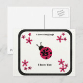 レディー・バグ・ラブ ポストカード (正面/裏面)