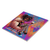 レディ予測できなタトゥー&ワインカレンセラミックタイル タイル (側面)