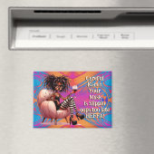 レディ予測できなタトゥー&ワインカレンマグネット マグネット (インサイチュ (食洗機))