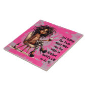 レディ予測できなタトゥー&ワイントゥートセラミックタイル タイル (側面)