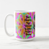 レディ予測できなタトゥー&ワインドラママグカップ コーヒーマグカップ (左)