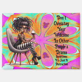 レディ予測できなタトゥー&ワインドラママグネット マグネット