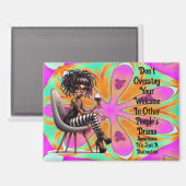 レディ予測できなタトゥー&ワインドラママグネット マグネット (正面/裏面)