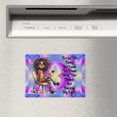 レディ予測できなタトゥー&ワインライトマグネット マグネット (インサイチュ (食洗機))