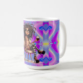 レディ予測できなタトゥー&ワインライトマグ コーヒーマグカップ (正面右)