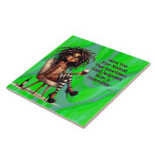 レディ予測できなタトゥー&ワイン判断セラミックタイル タイル (側面)