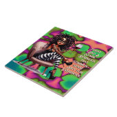 レディ予測できなタトゥー&ワイン常感セラミックタイル タイル (側面)