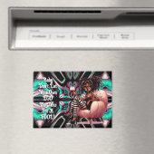 レディ予測できなタトゥー&ワインEGOマグネット マグネット (インサイチュ (食洗機))