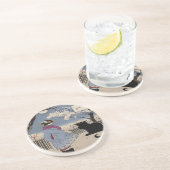 レディ付き黒日本の猫 コースター (側面)