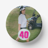 レディ写真バースデーパーティー ペーパーボウル (正面)