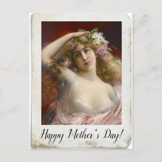 レディ動揺してーの写ビクトリアン真 ポストカード (正面)