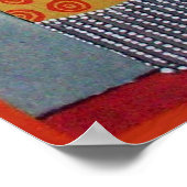 レディ及びフルーツテーブルセットアールデコ美しいファッション ポスター (角)