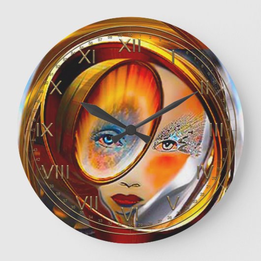 レディ太陽の ラージ壁時計 (正面)