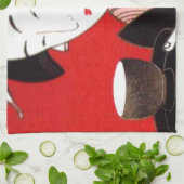 レディ日本のティーサービングセレモニープリント キッチンタオル (折り畳み)