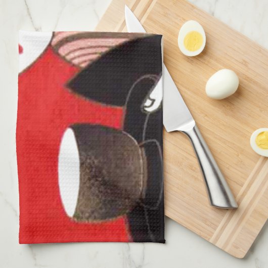 レディ日本のティーサービングセレモニープリント キッチンタオル (四つ折り)