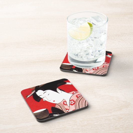 レディ日本のティーサービングセレモニープリント コースター (右側)