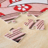 レディ日本のティーサービングセレモニープリント ジグソーパズル (側面)