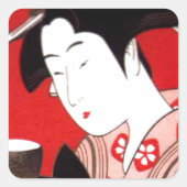 レディ日本のティーサービングセレモニープリント スクエアシール (正面)