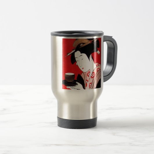 レディ日本のティーサービングセレモニープリント トラベルマグ (正面右)