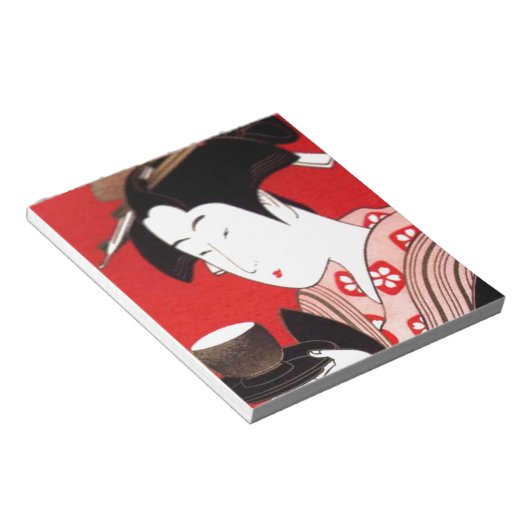 レディ日本のティーサービングセレモニープリント ノートパッド (アングル)