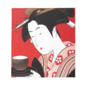 レディ日本のティーサービングセレモニープリント ノートパッド (正面)