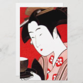 レディ日本のティーサービングセレモニープリント 便箋 (正面/裏面)