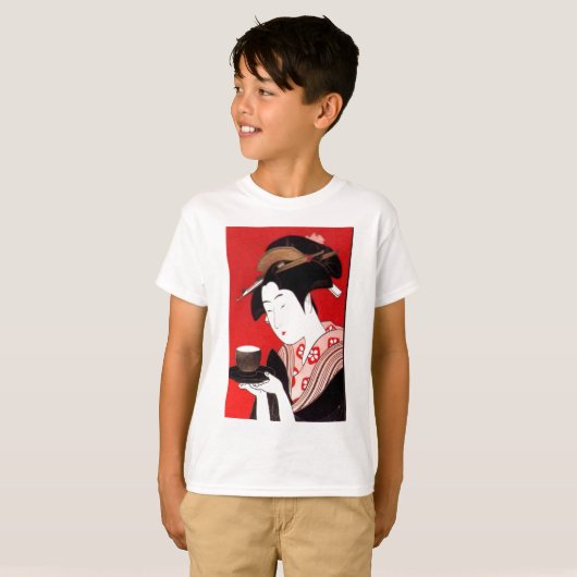 レディ日本のティーサービングセレモニープリント Tシャツ (正面フル)