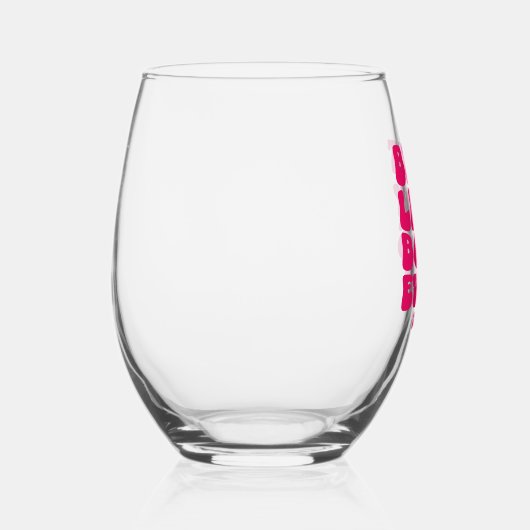 レディ最高のボスエバー名前をカスタムする ステムなしワイングラス (右)