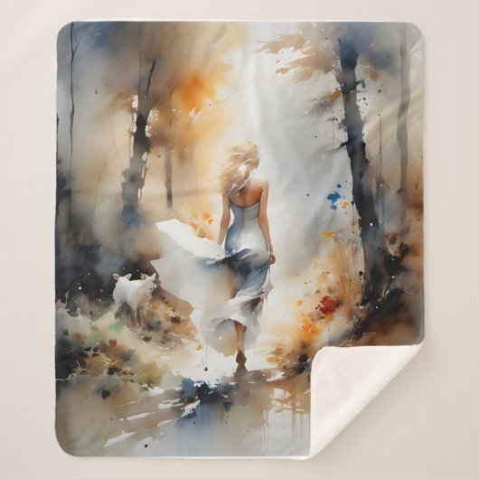 レディ歩くが森を抜ける シェルパブランケット (正面)