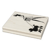 レディ歩くトイプードルゴムスタンプ ラバースタンプ (スタンプ)