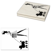 レディ歩くトイプードルゴムスタンプ ラバースタンプ (押印)