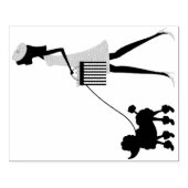 レディ歩くトイプードルゴムスタンプ ラバースタンプ (インプリント)