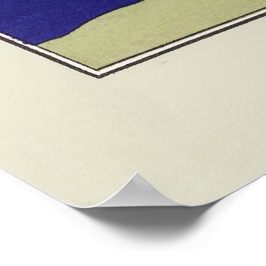 レディ気のあるそぶりをしたヴィンテージアールデコファッション ポスター (角)