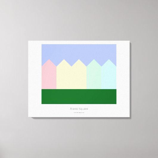 レディ絵を描ズ – アラモスクエア – サンフランシスコ キャンバスプリント (正面)