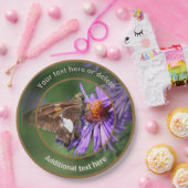 レディ絵を描・バタフライ自然パーソナライズされたパーティー ペーパープレート (パーティー)