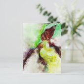 レディ絵画ズ・スリッパ・ランの水彩色 ポストカード (スタンド正面)