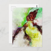 レディ絵画ズ・スリッパ・ランの水彩色 ポストカード (正面/裏面)