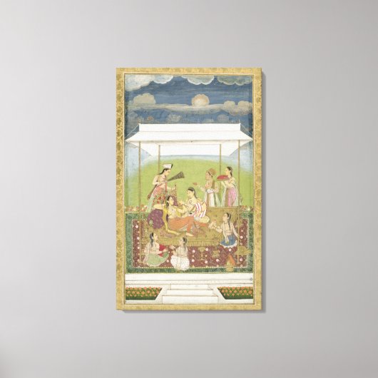 レディ聞ズはSmから庭で音楽に キャンバスプリント (正面)