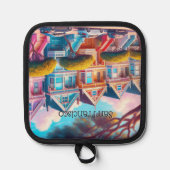 レディ色彩の鮮やかズサンビクトリアンフランシスコ 鍋敷き (正面)