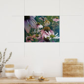 レディ色彩の鮮やか・バタフライ・コンフォローアー18x24 ポスター (キッチン)