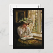 レディ読ズ・バイ・ウィンドウ ポストカード (正面/裏面)