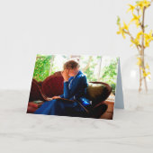 レディ読ズ、ビクトリアン引用文 カード (黄色い花)