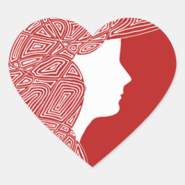 レディ赤いハートシール ハートシール