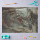 レディ踊り流れるドレス大聖堂の切り離し 薄葉紙 (クラフト)