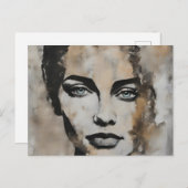 レディ顔 ポストカード (正面/裏面)